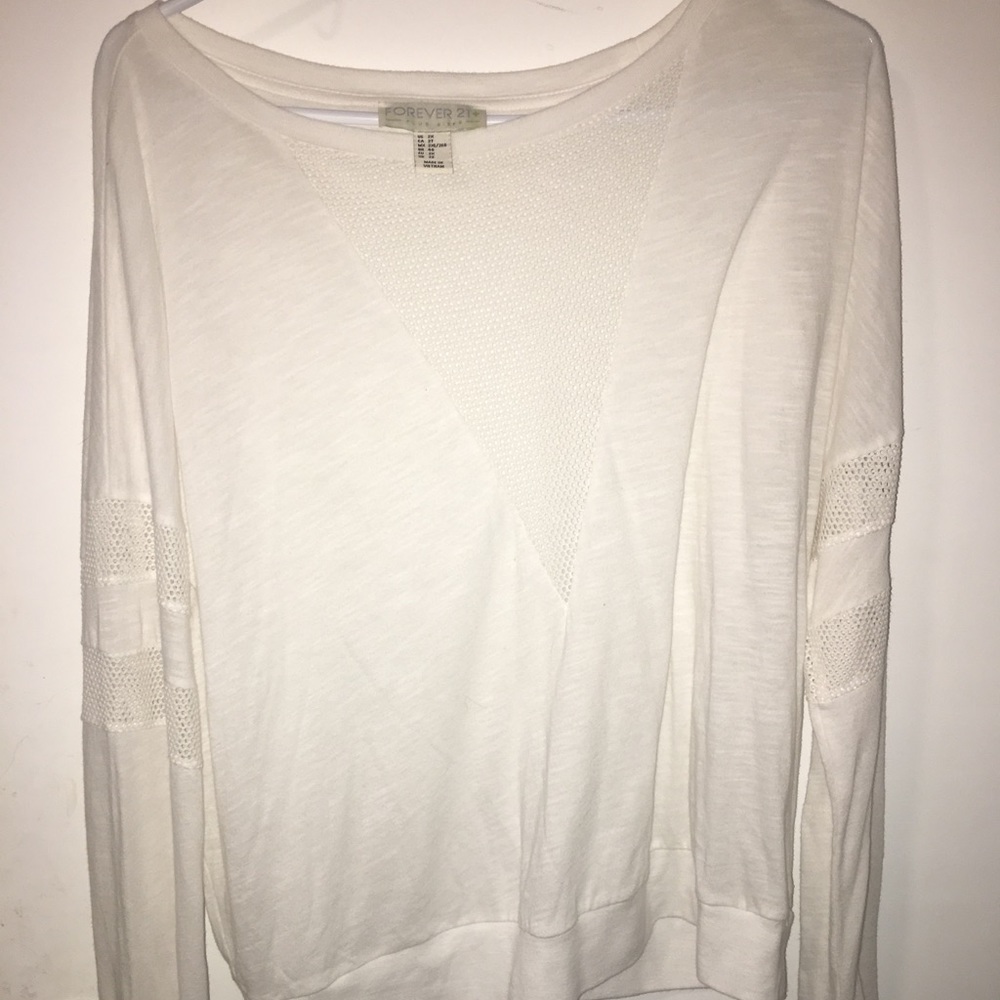 white mesh blouse